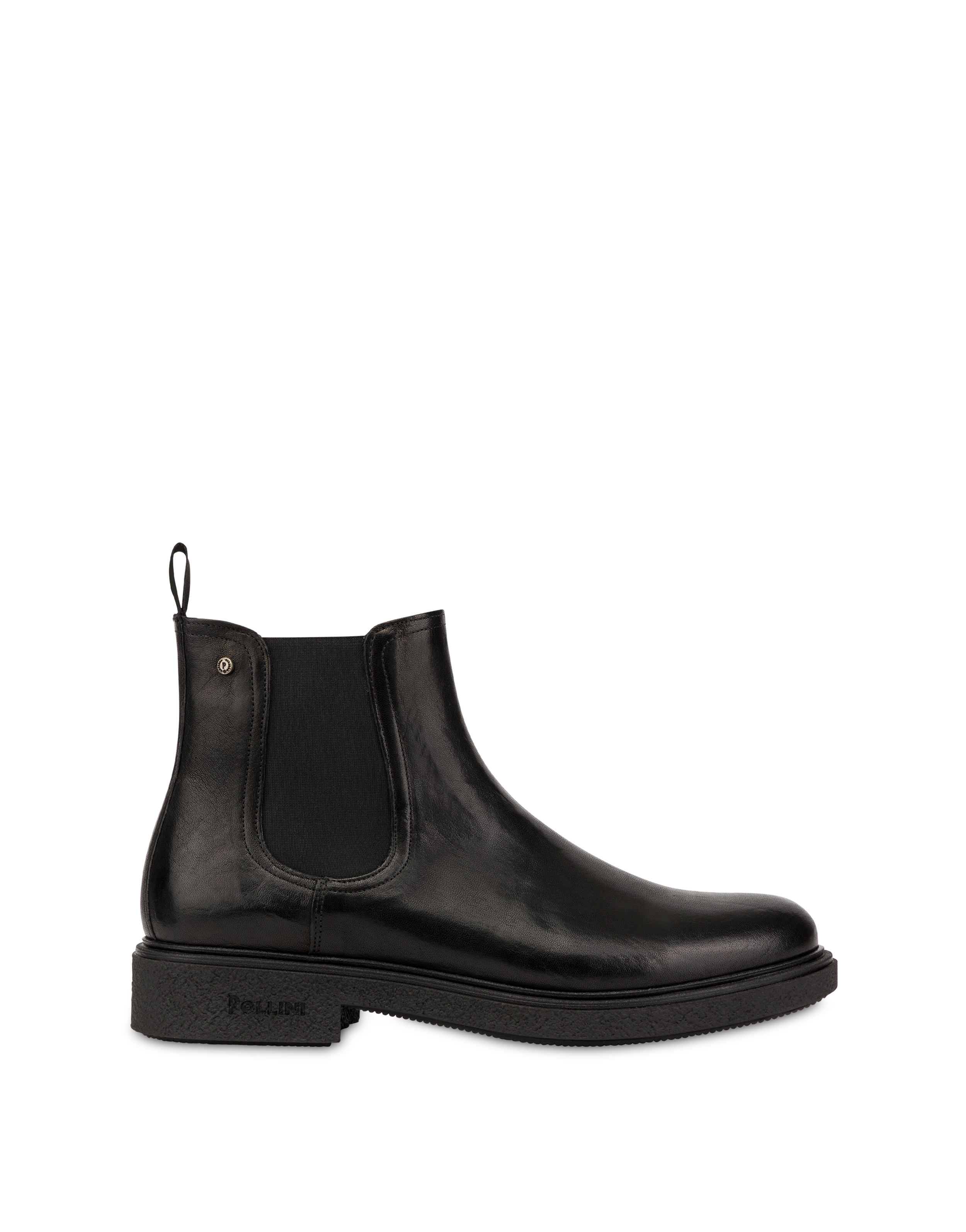 Gentlemen s Club calfskin Chelsea boots BLACK man FW23 Pollini