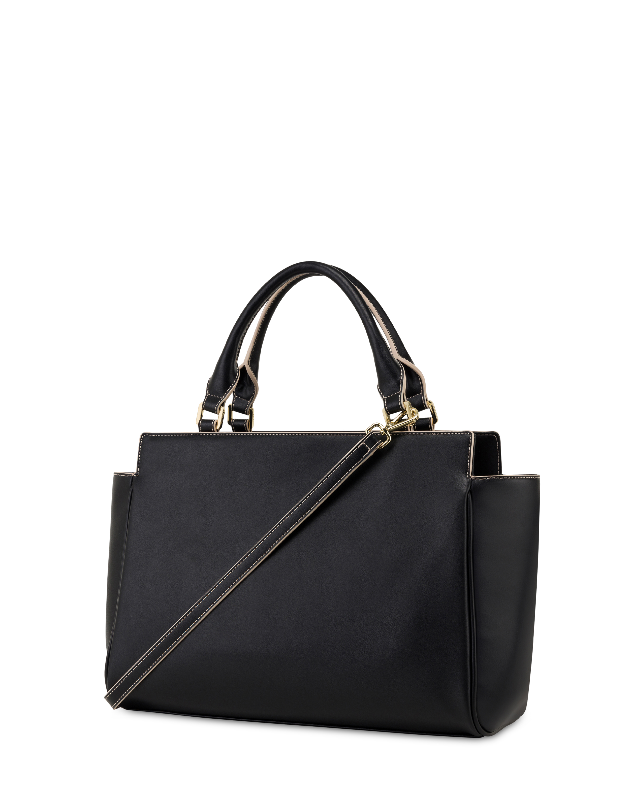 Half Moon Double-handle Bag Black/black | Pollini