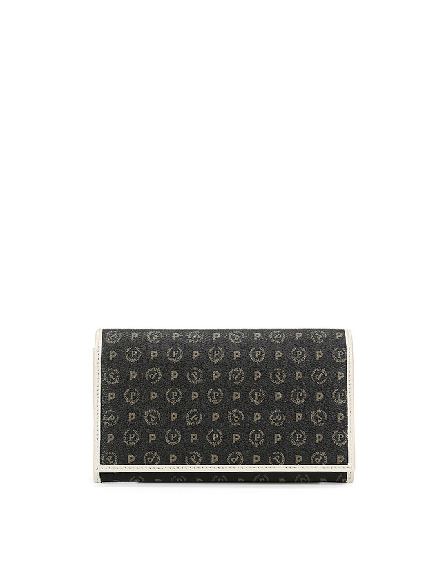 Pollini Portafoglio Heritage Logo Classic Nero/avorio