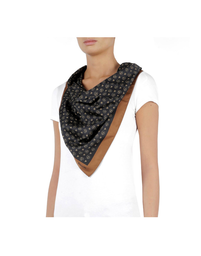 Heritage Logo Classic satin scarf Photo 3