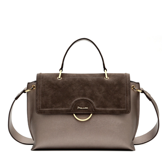Handbag Gun Brown Woman Fw18 Pollini Online Boutique Handbag Photo 1