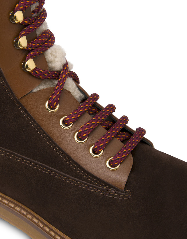 Frost Line suede leather and calfskin ankle boots Photo 5