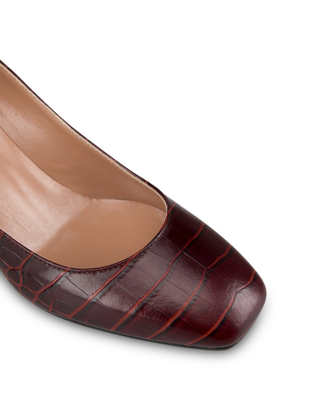 Sloane Square croc print calfskin décolleté Photo 4