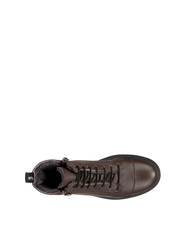 Wellington calfskin moose ankle boots with zipper Photo 3