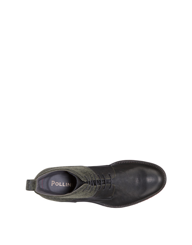 Mezzadro combat boots in calfskin and felt Photo 3