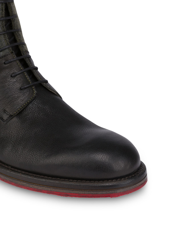 Mezzadro combat boots in calfskin and felt Photo 5