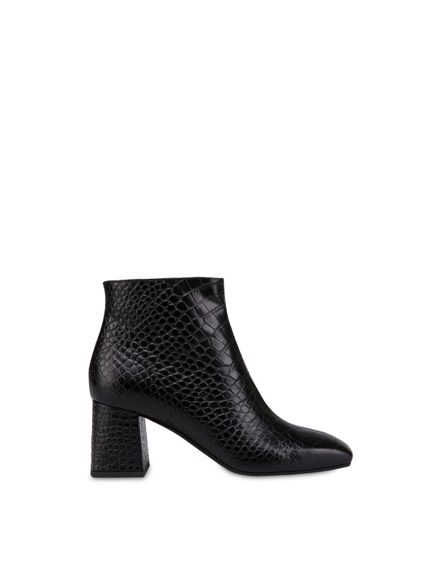 Sloane Square calfskin croc-print ankle boots Photo 1