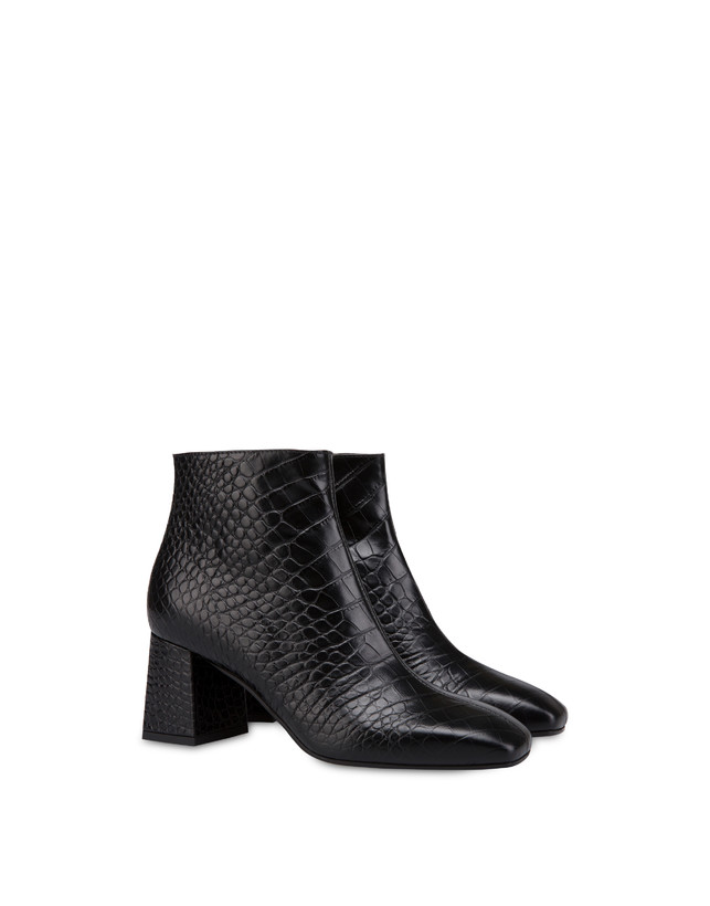 Sloane Square calfskin croc-print ankle boots Photo 2