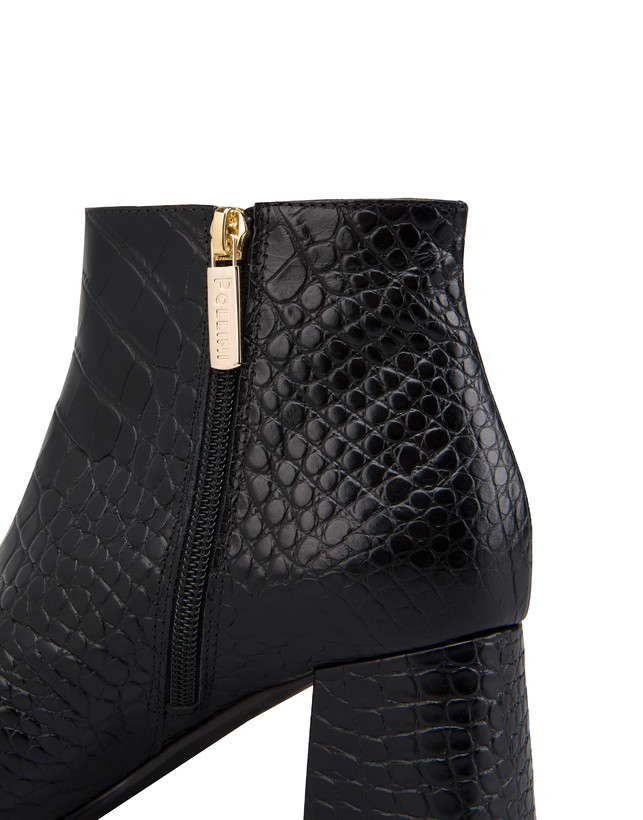 Sloane Square calfskin croc-print ankle boots Photo 4