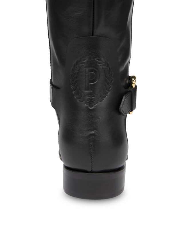 Stivali cavaliere in vitello Buckle Notes Photo 5