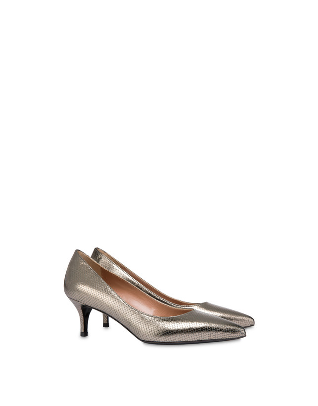 Annabelle python print leather décolleté Photo 2