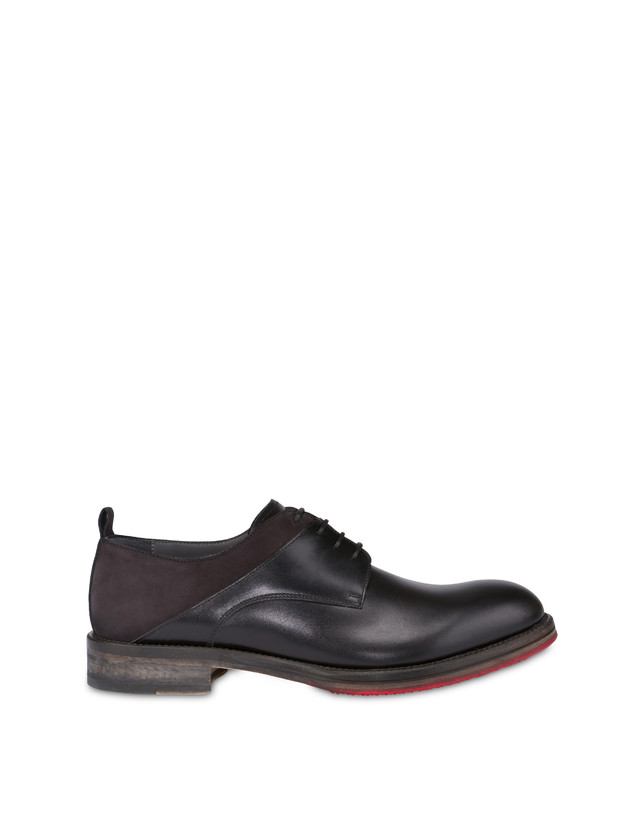 Mezzadro derby in moose print calfskin and nubuck Photo 1