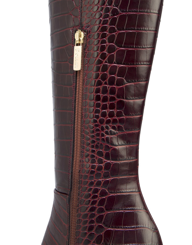 The Woman In Boots crocodile print calfskin boots Photo 4