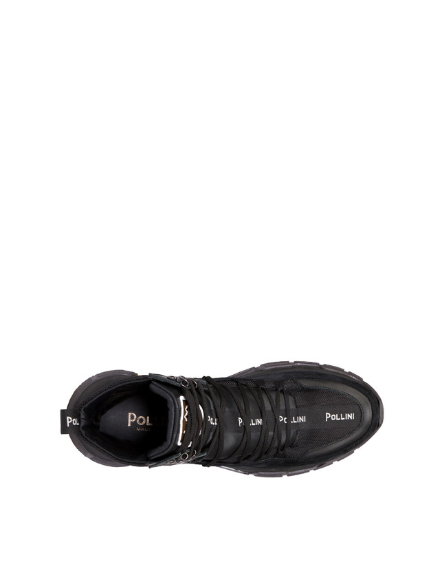 Sfera high sneakers in nylon, calfskin and split leather Photo 3