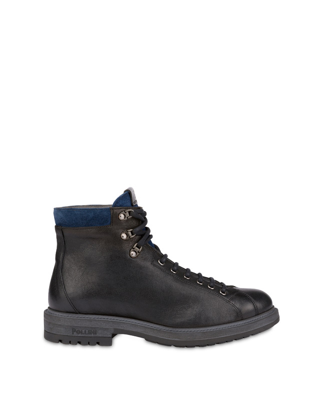 Climber combat boots in crust leather and kidskin Photo 1