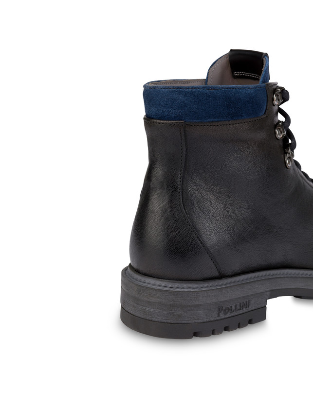 Climber combat boots in crust leather and kidskin Photo 5