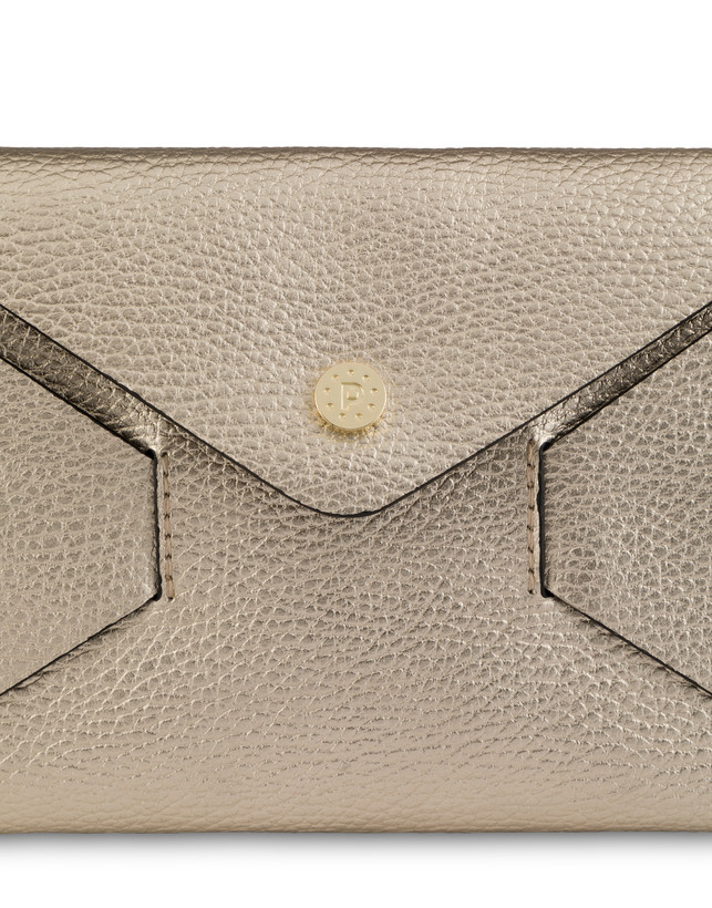 Mail clutchbag in laminated tumbled calfskin Photo 5