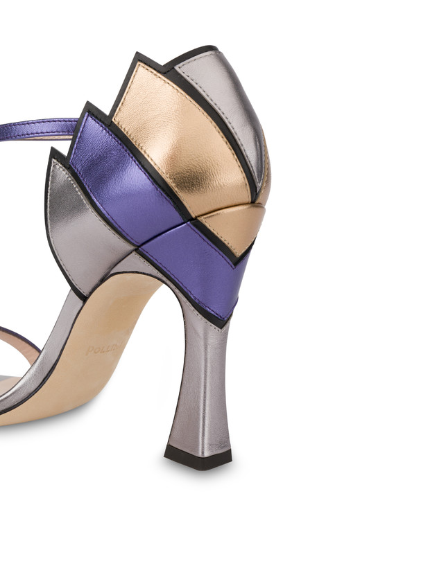 Nataly X Pollini laminated nappa leather sandals Photo 4