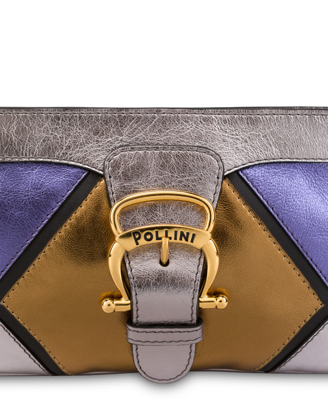 Pochette in nappa laminata con strass Nataly X Pollini Photo 5