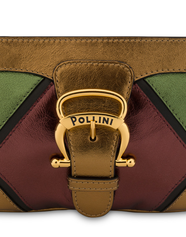 Pochette in nappa laminata con strass Nataly X Pollini Photo 5