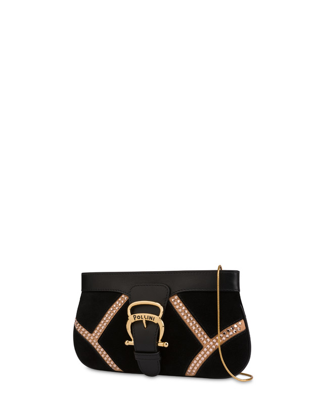 Nataly X Pollini Suede clutch bag with rhinestones Photo 2