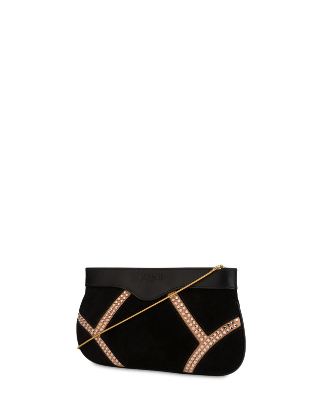 Nataly X Pollini Suede clutch bag with rhinestones Photo 3