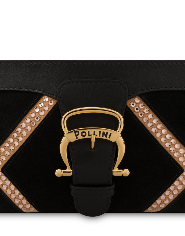 Nataly X Pollini Suede clutch bag with rhinestones Photo 5
