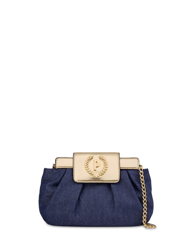 Andromeda Clutch bag in denim and laminate Photo 1