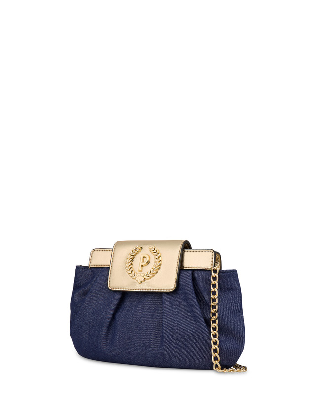 Andromeda Clutch bag in denim and laminate Photo 2