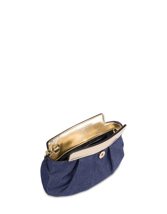 Andromeda Clutch bag in denim and laminate Photo 4