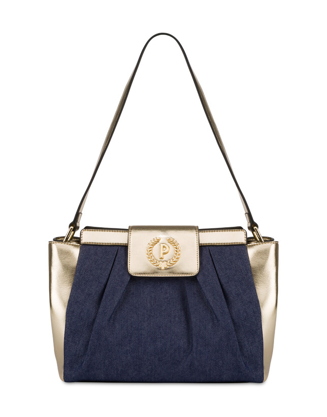 Andromeda shoulder bag in denim and laminate Photo 1