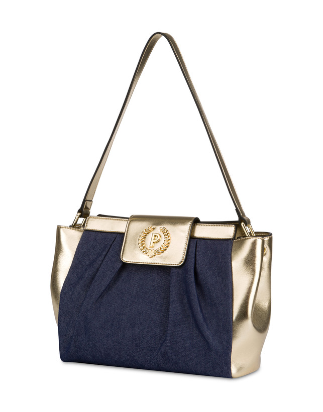 Andromeda shoulder bag in denim and laminate Photo 2