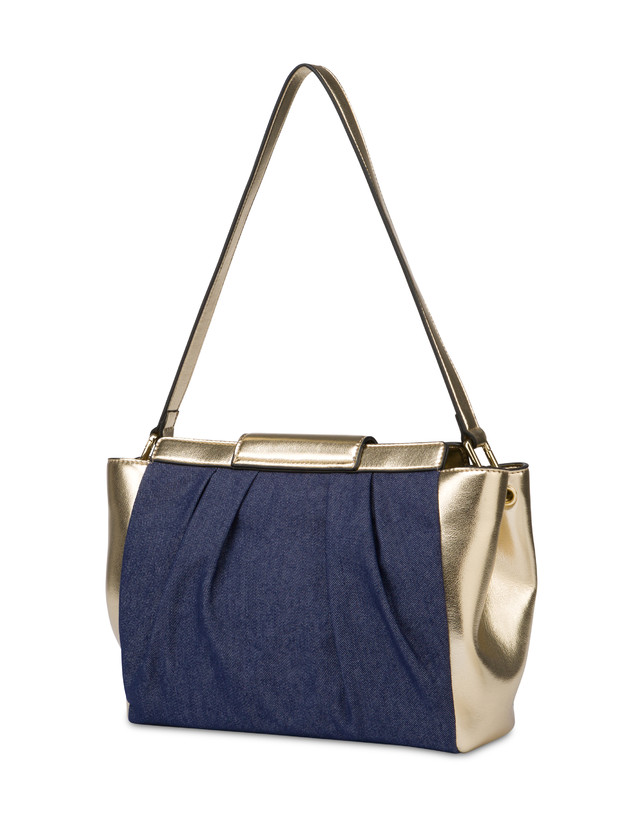 Andromeda shoulder bag in denim and laminate Photo 3