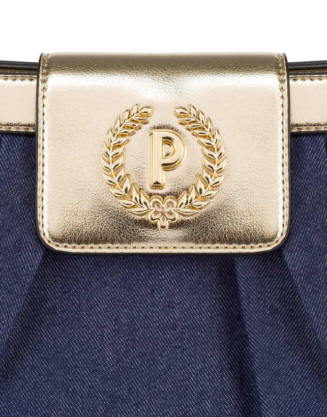 Andromeda shoulder bag in denim and laminate Photo 5