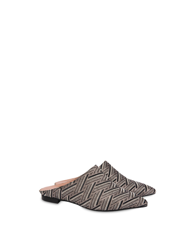 Naxos Garden raffia and lurex mules Photo 2