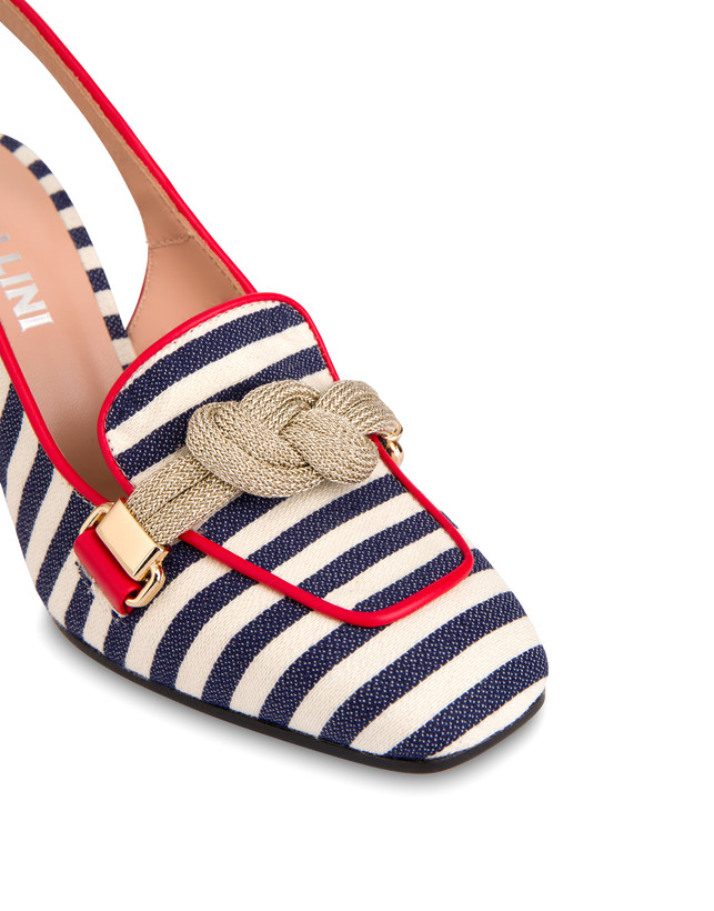 Marina striped canvas slingback Photo 4