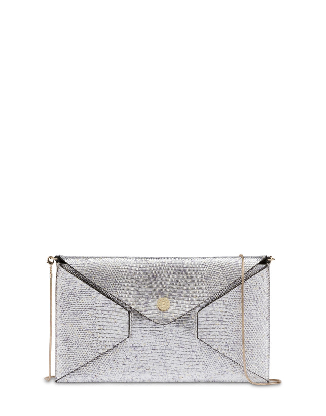 Mail clutch bag in laminated goatskin Photo 1