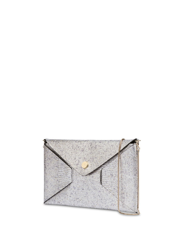 Mail clutch bag in laminated goatskin Photo 2