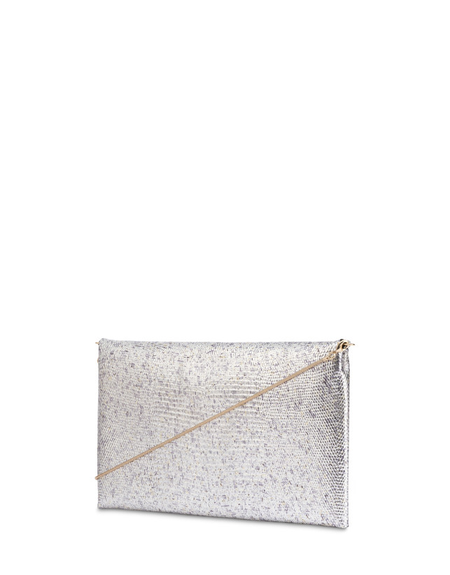 Mail clutch bag in laminated goatskin Photo 3