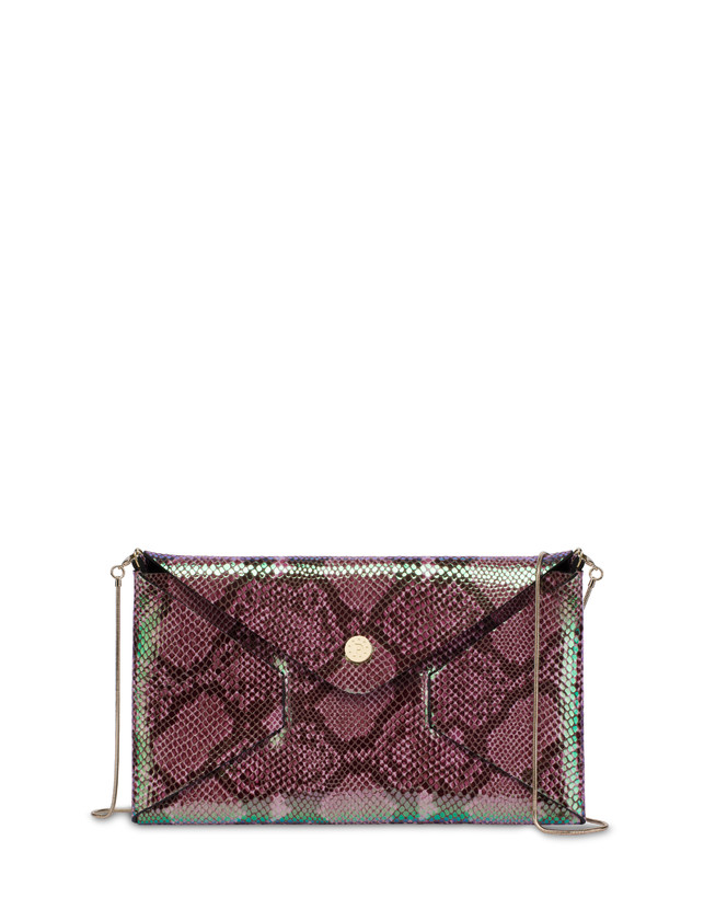 Mail pochette with iridescent python print Photo 1