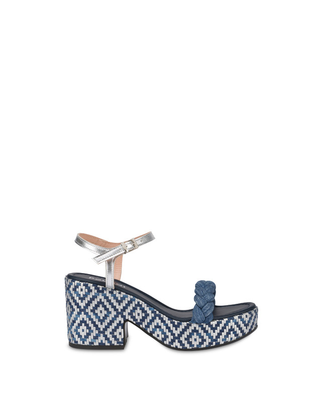 Greek Islands denim and laminate sandals Photo 1