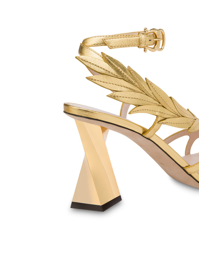 Shiny Laurel laminated nappa leather sandals Photo 4