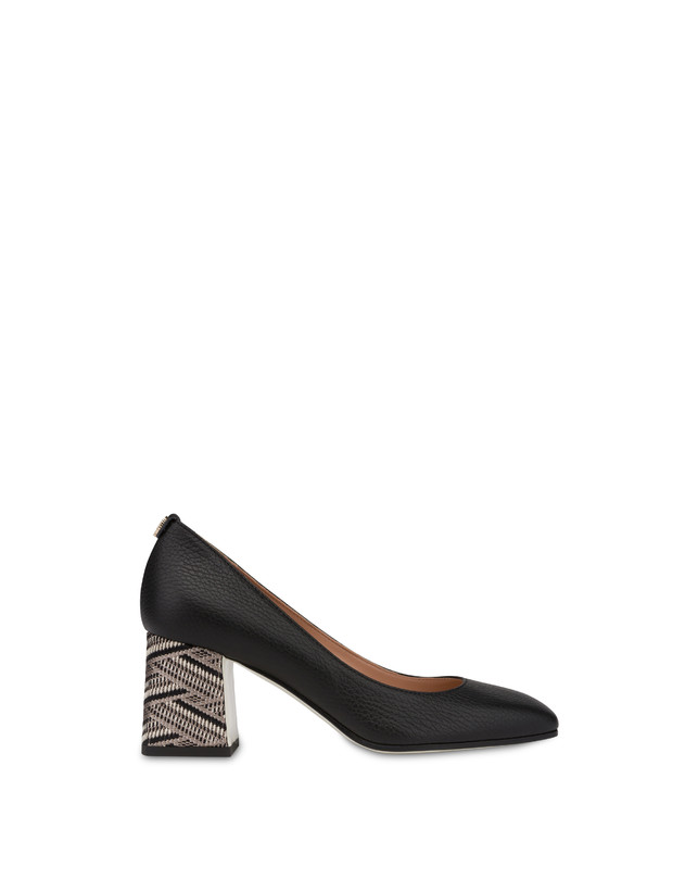 Palmes tumbled calfskin pump Photo 1