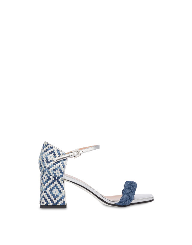 Greek Islands denim and laminate sandals Photo 1