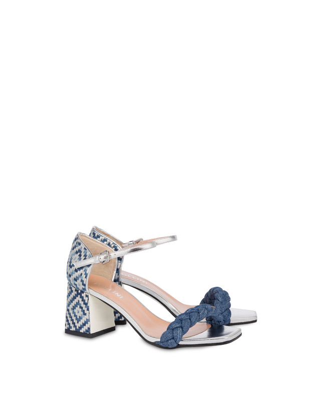 Greek Islands denim and laminate sandals Photo 2
