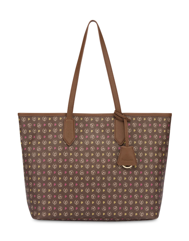 Borsa shopping Heritage Logo Classic MULTICOLOR MARRONE donna