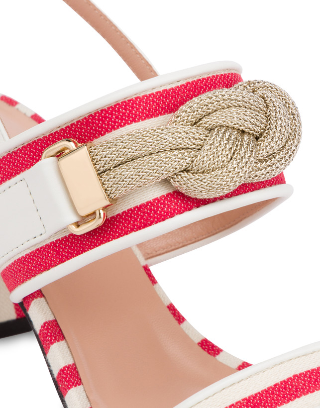 Sandali in canvas a righe Marina Photo 4