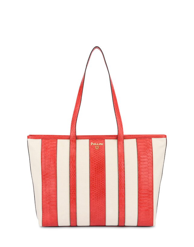 Stripe On Me canvas shopping bag Photo 1