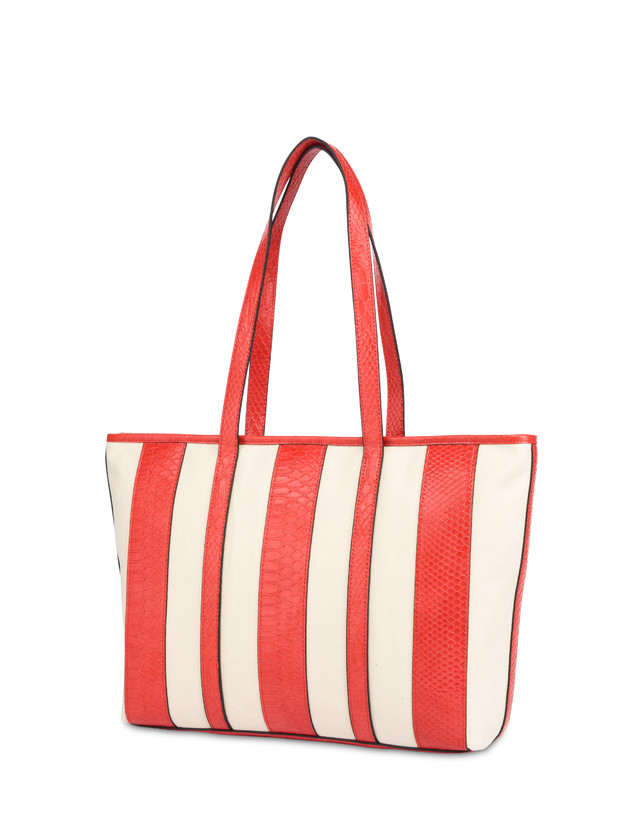 Stripe On Me canvas shopping bag Photo 3