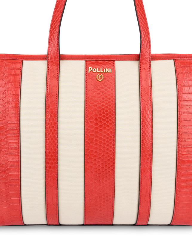 Stripe On Me canvas shopping bag Photo 5